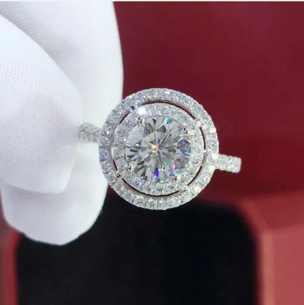 New 3D silver cz ring